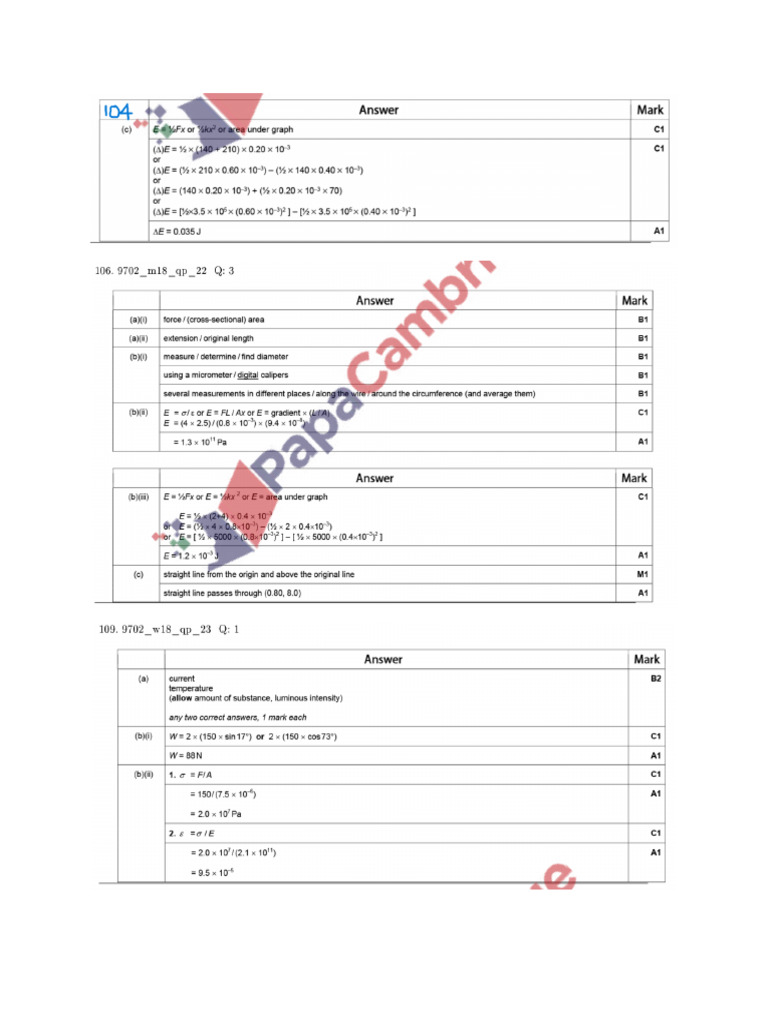 Chapter 6 Practice Mark Scheme | PDF