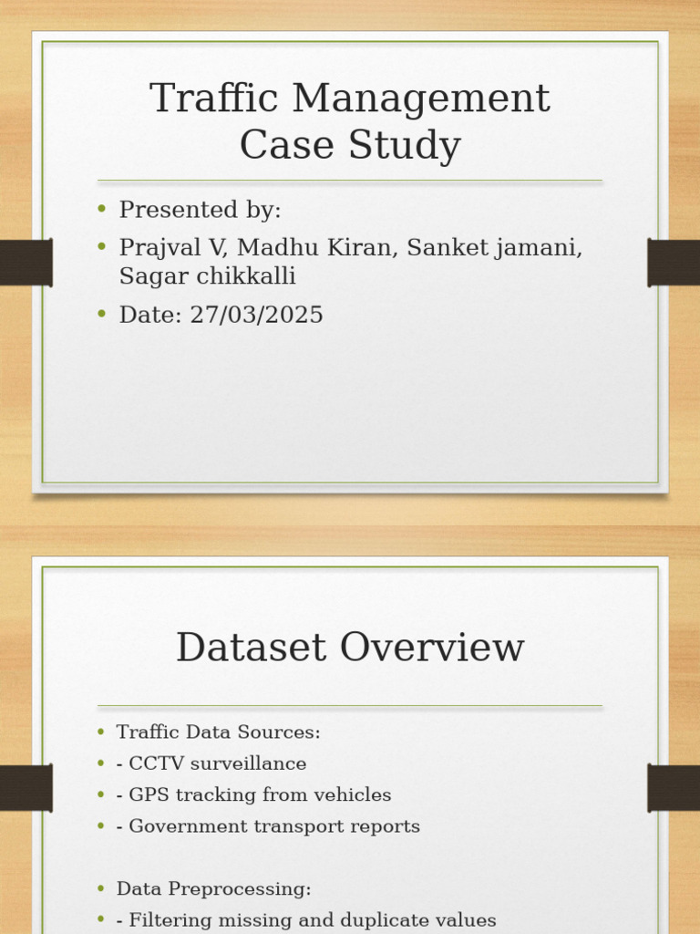 AI-Driven Traffic Management Case Study | PDF | Traffic Congestion ...