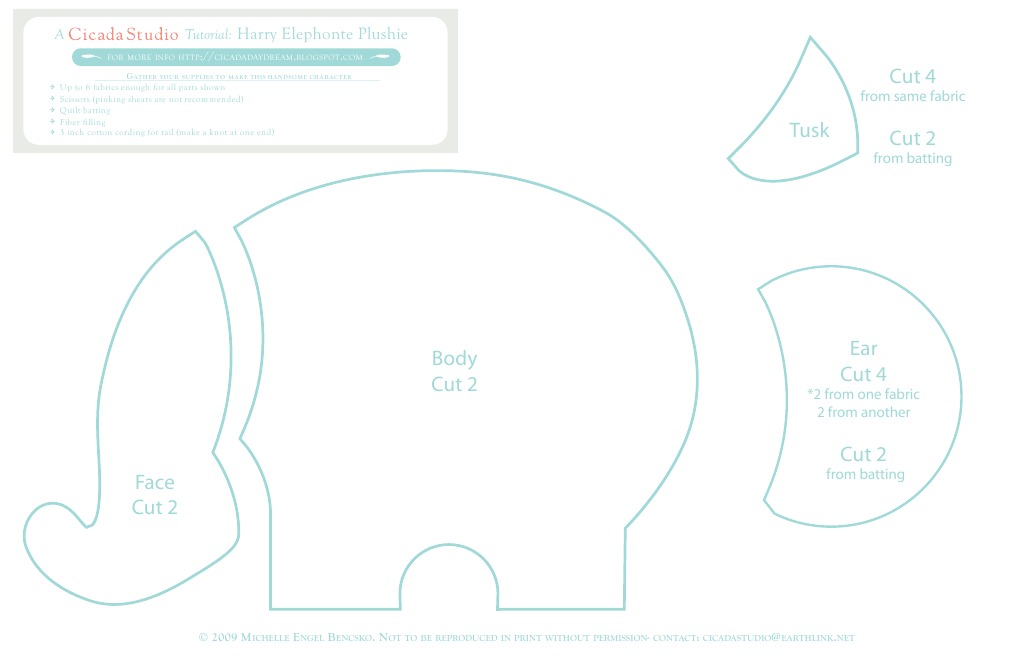 Harry Elephonte Plushie Tutorial | PDF | Textiles | Nature