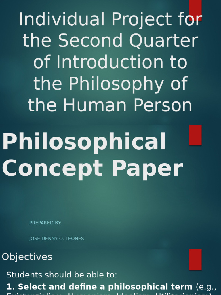 Philosophical Concept Paper Guide | PDF | Existentialism | Metaphysics