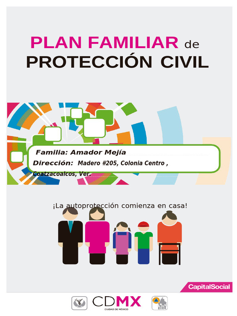 Plan Familiar de Protección Civil | PDF | Agua | Defensa Civil