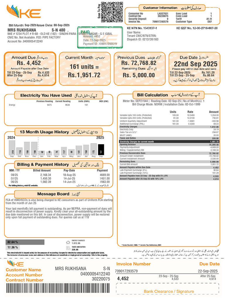 KE Consumer Bill Payment Notice | PDF | Accounts Payable | Power (Physics)