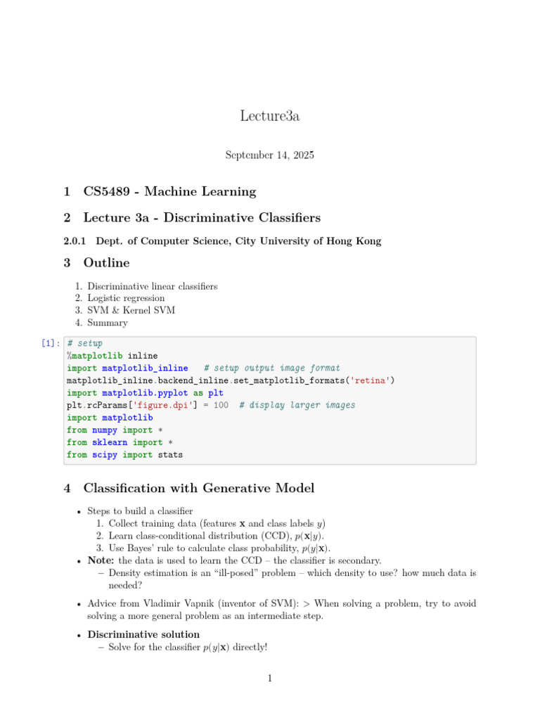 Discriminative Classifiers in ML | PDF | Cross Validation (Statistics ...