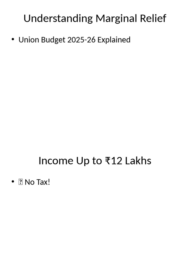 Marginal Relief Explained for Taxpayers | PDF