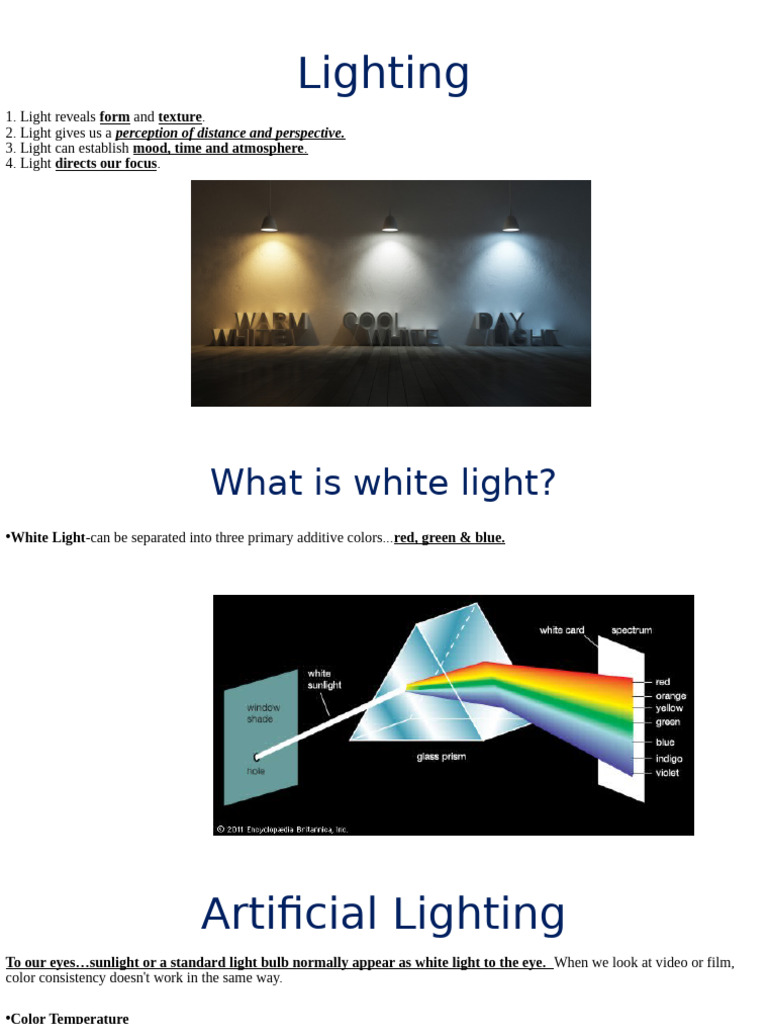 Essential Lighting Techniques for Filmmaking | PDF | Light ...