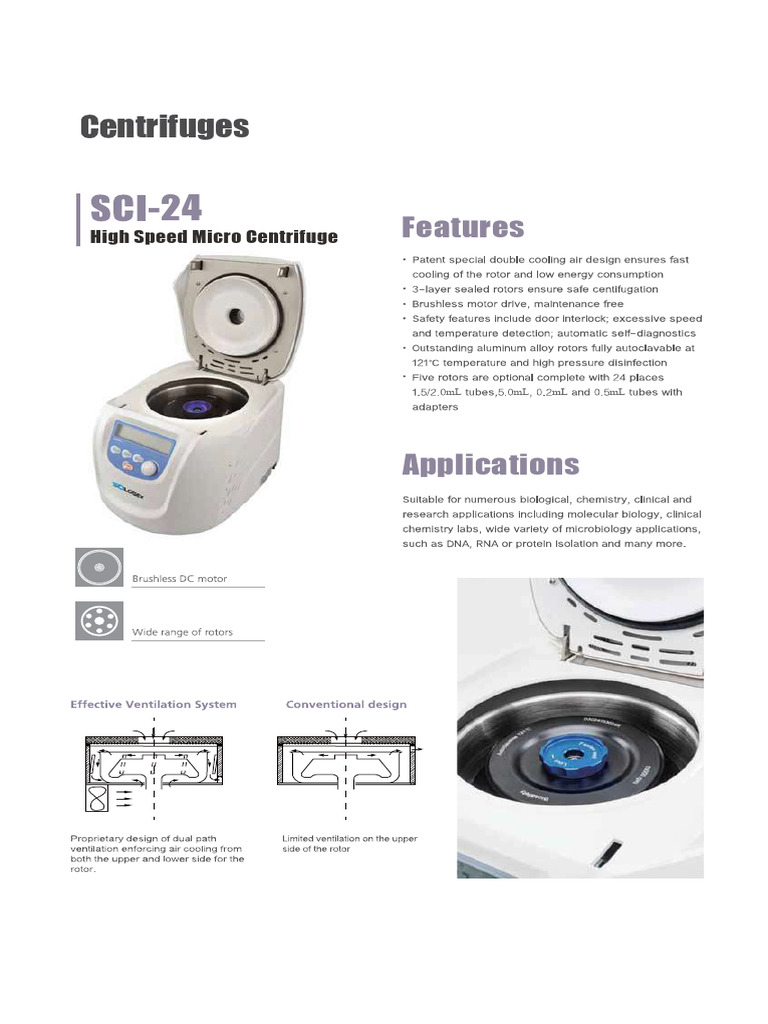 SCILOGEX SCI-24 Micro-Centrifuge CW 24 Place Rotor | PDF