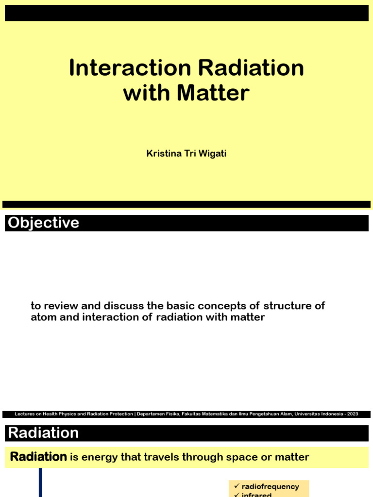 Topic 2 Interaction Ionizing Radiations With Matter | PDF ...