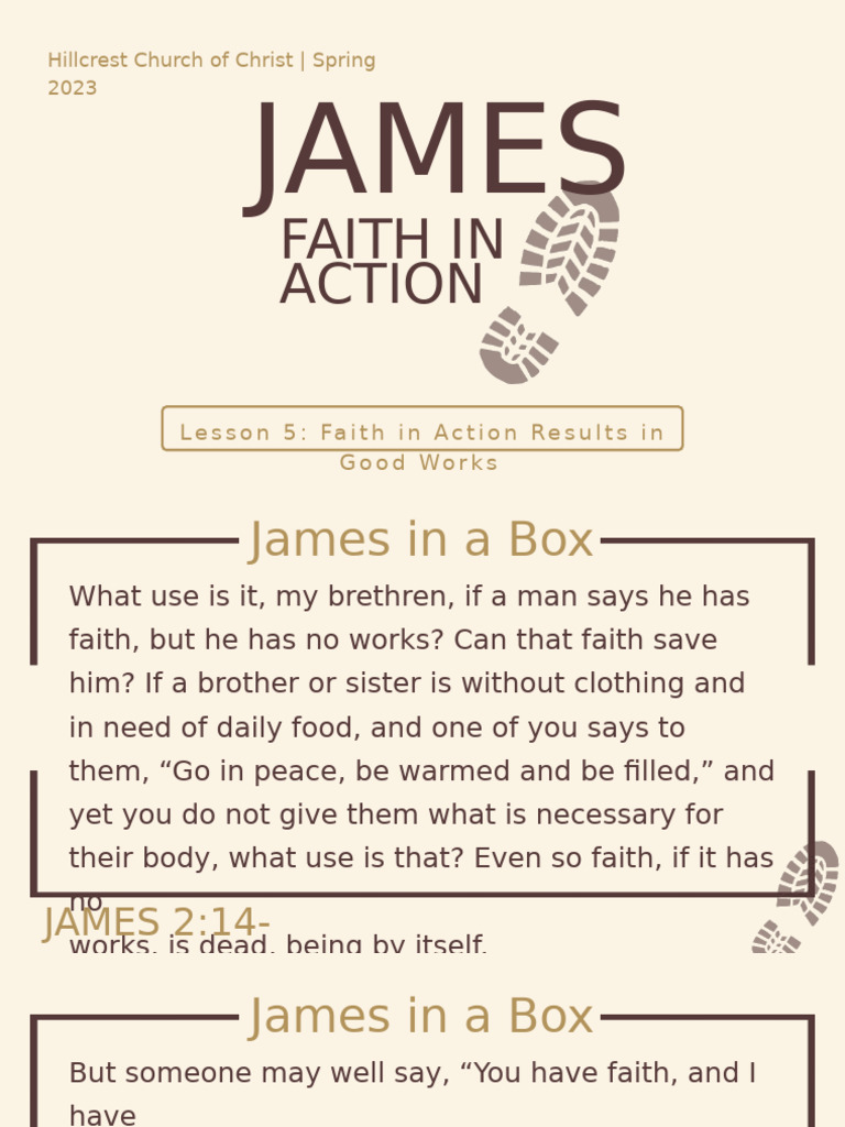 Faith and Works in Action: James | PDF | Faith | Sola Fide