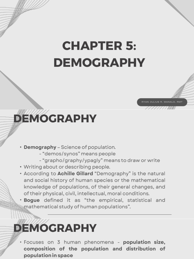 Chapter 5 Demography | PDF