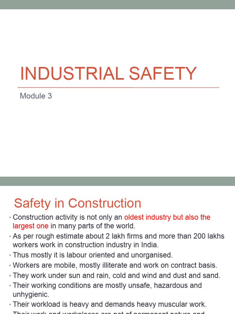 Industrial Safety Module 3 | PDF