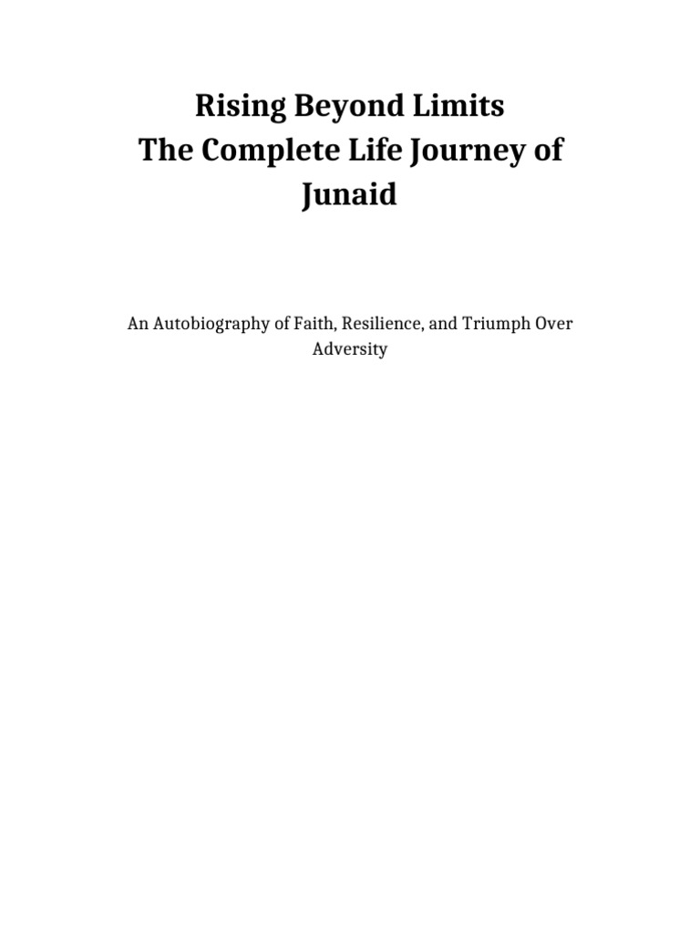 Junaid's Journey: Faith and Resilience | PDF | Visual Impairment ...
