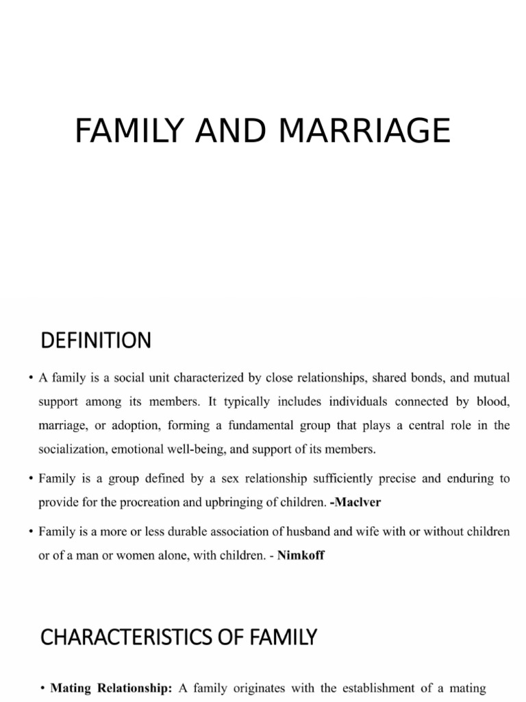 Family and Marriage | PDF | Family | Social Support