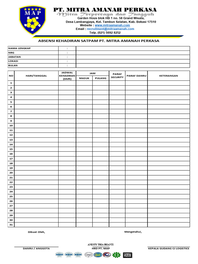 Absen Kehadiran | PDF