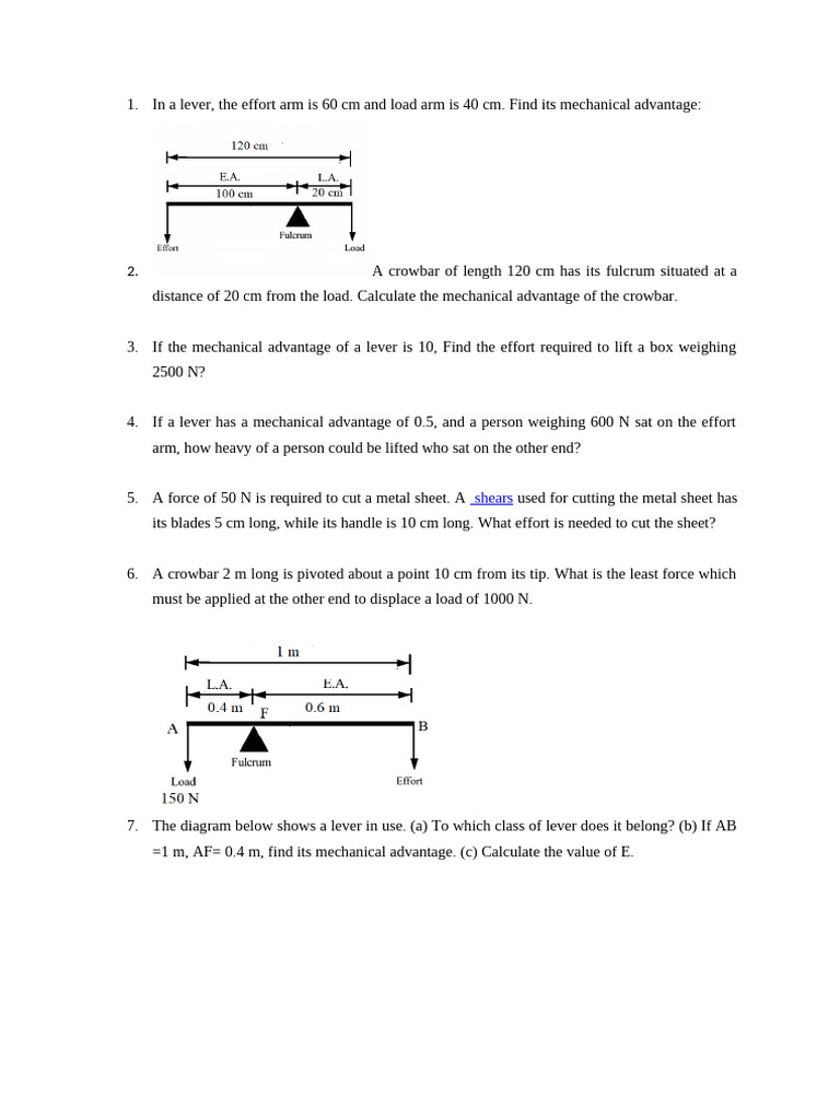 In A Lever | PDF