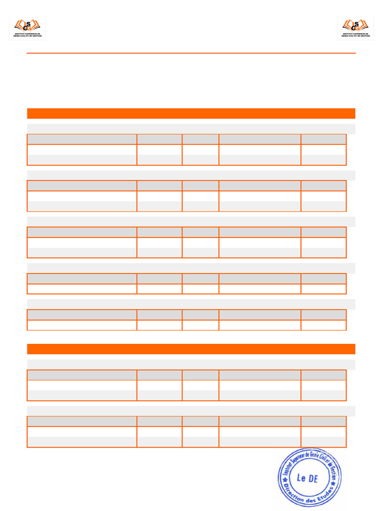 Programme de cours ISGG 2025-2026 | PDF
