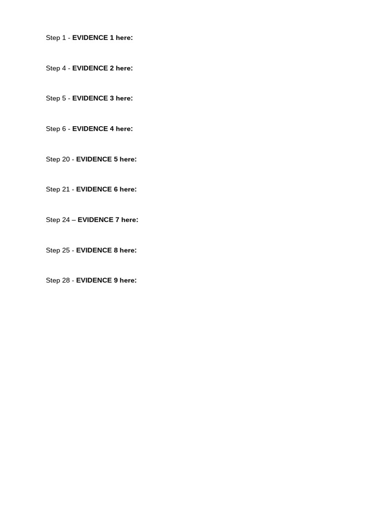 Evidence Collection Steps Guide | PDF