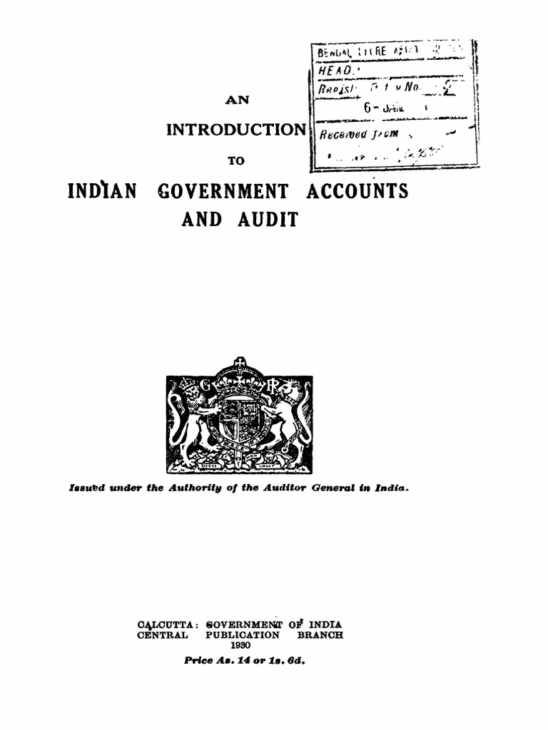 Indian Government Accounts Manual | PDF | Audit | Business