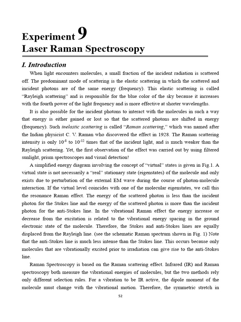 Understanding Laser Raman Spectroscopy | PDF | Raman Spectroscopy ...