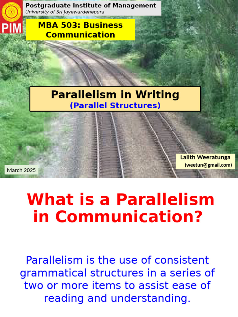 Understanding Parallelism in Writing | PDF | Adjective | Noun