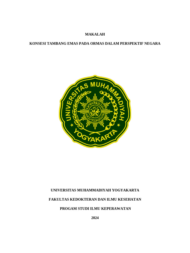 Konsesi Tambang Emas untuk Ormas di Indonesia | PDF