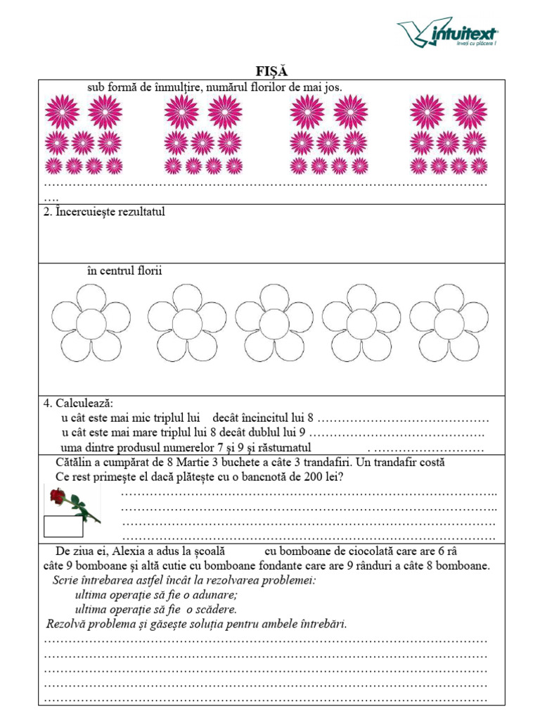 Fisa Tabla Inmultirii B | PDF