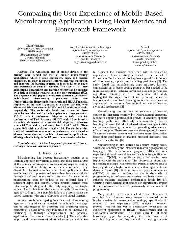 Paper Microlearning Final | PDF | Computer Programming | Usability
