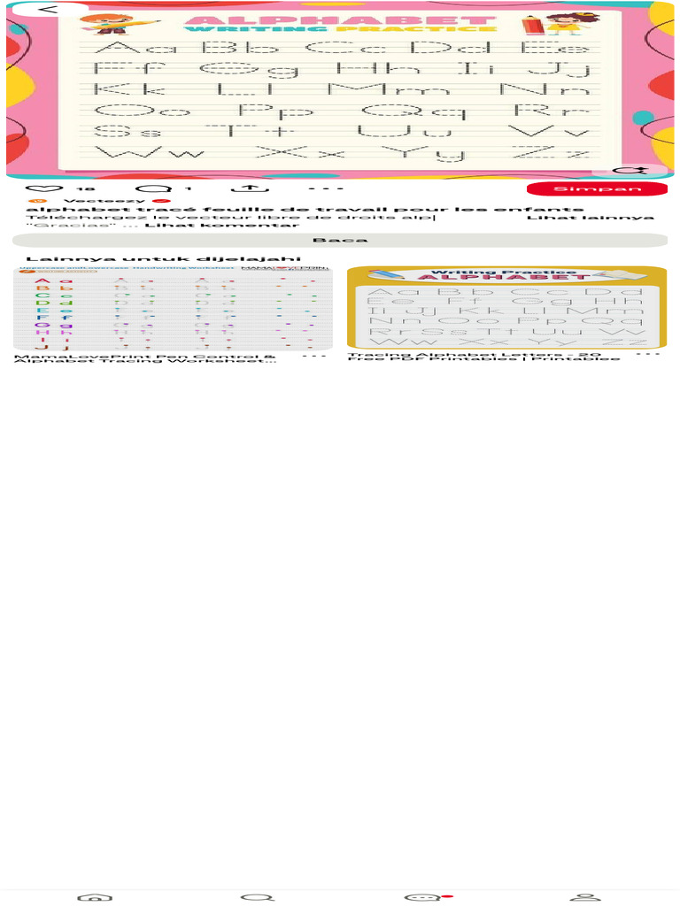 Feuille de travail alphabet pour enfants | PDF