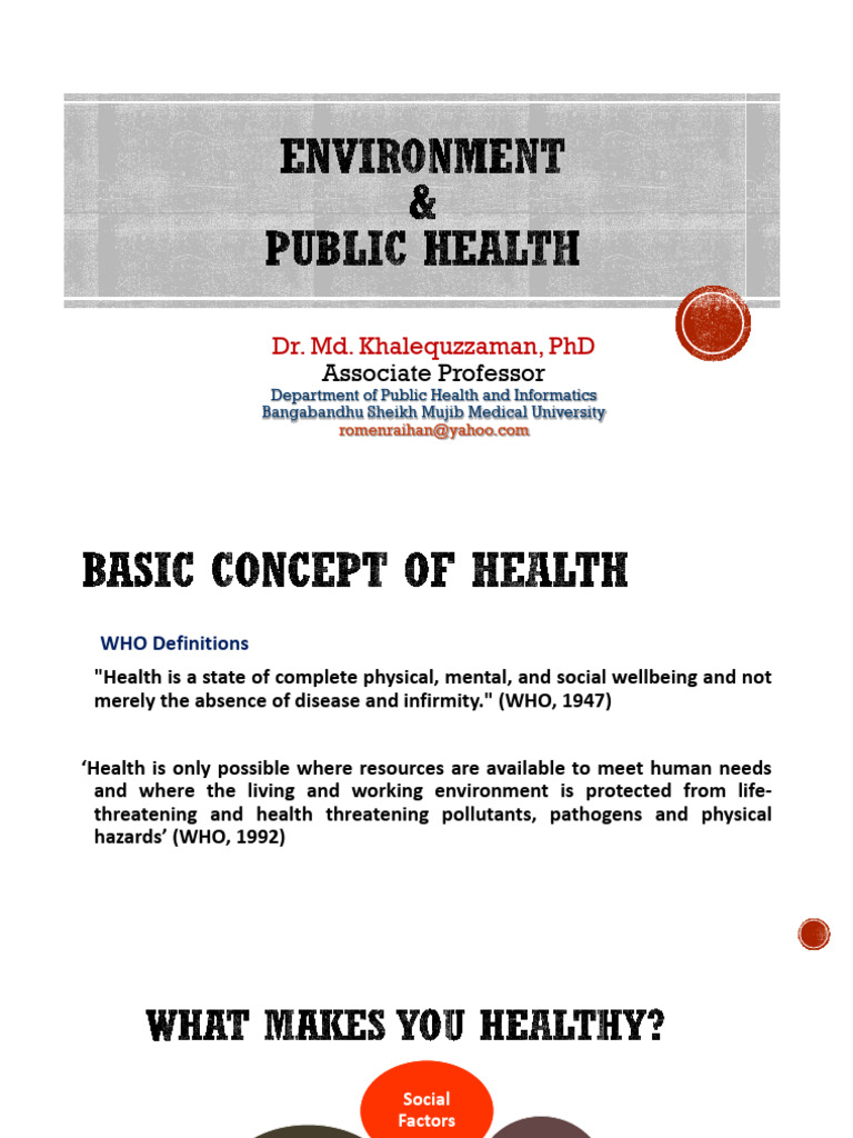 Environment's Impact on Public Health | PDF | Nuclear And Radiation ...