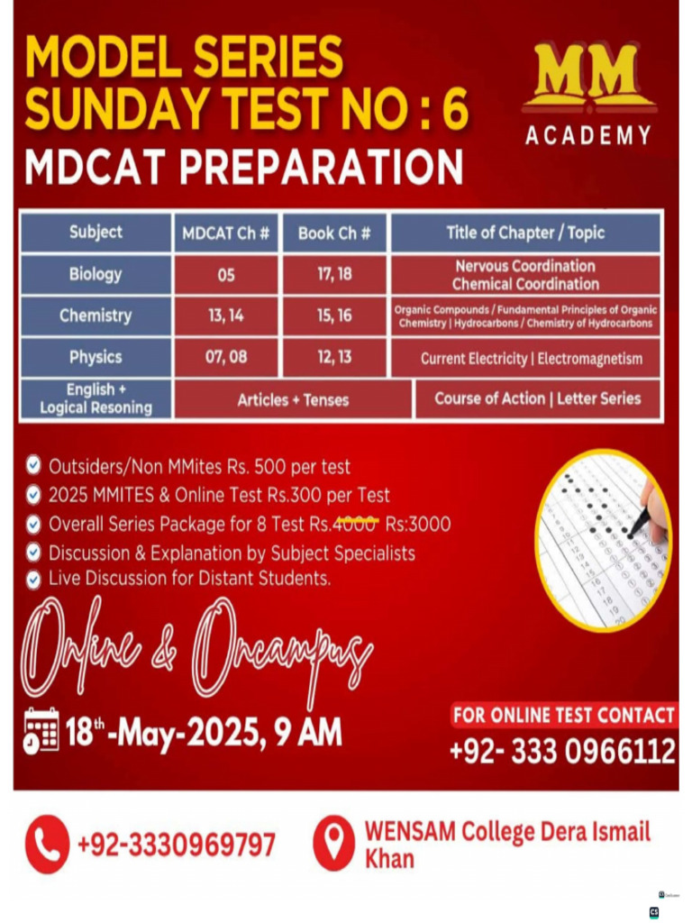 MM Test 6 With Explanation, 18-05-25 | PDF