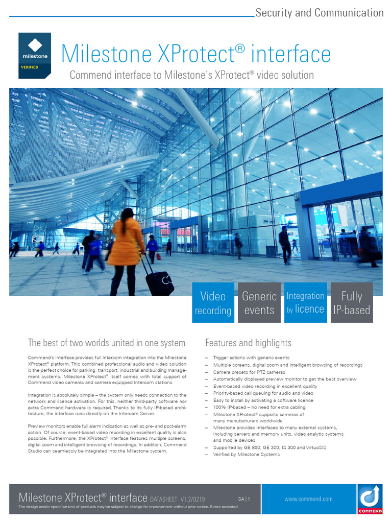 Commend Milestone XProtect Integration Guide | PDF | Computer Network ...