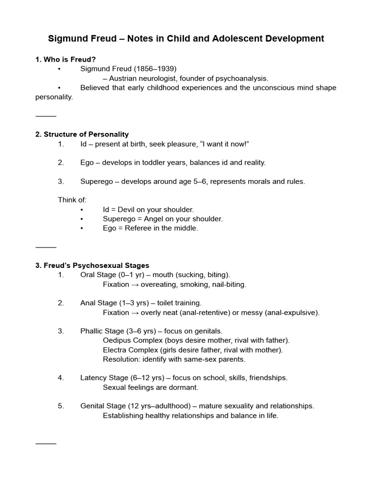 Freud's Impact on Child Development | PDF