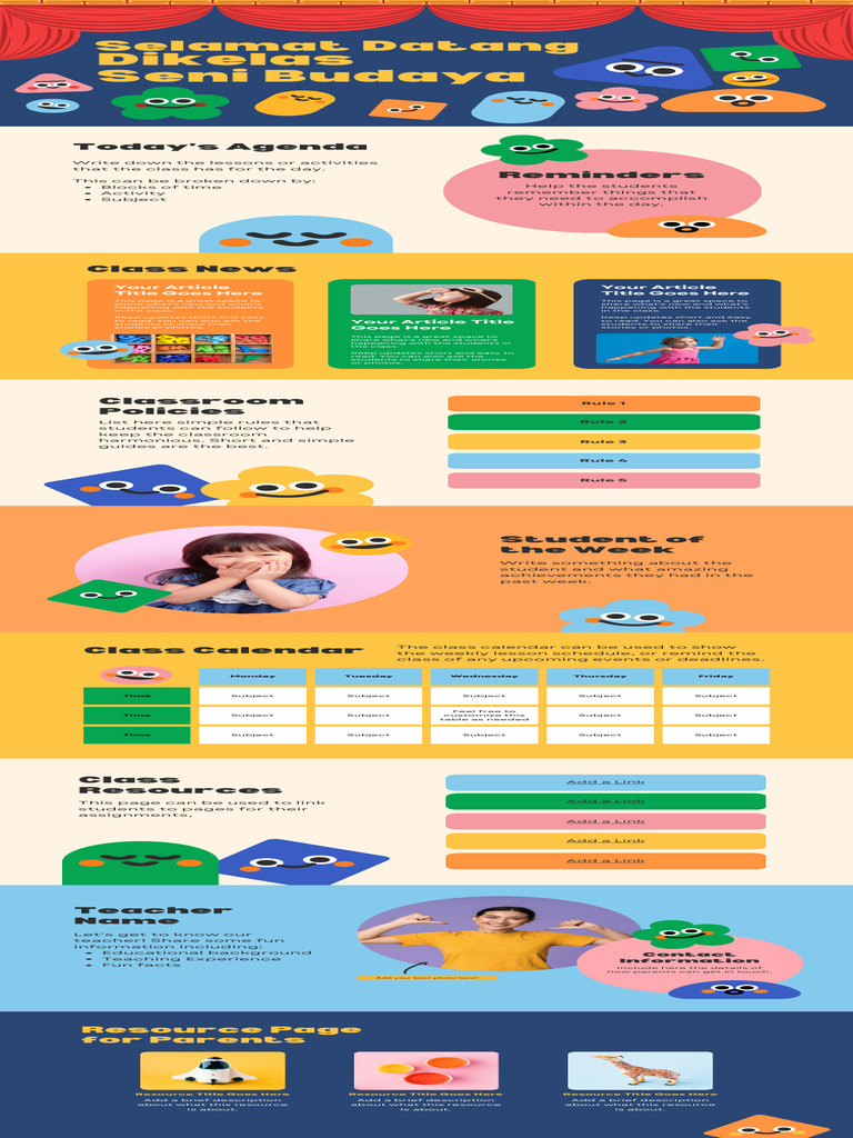 Dark Blue Yellow Flat Graphic Class Education Website | PDF
