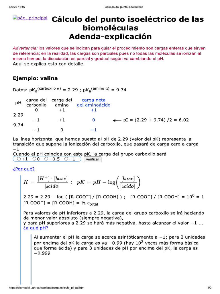 Ejercicios de Punto Isoelectrico | PDF