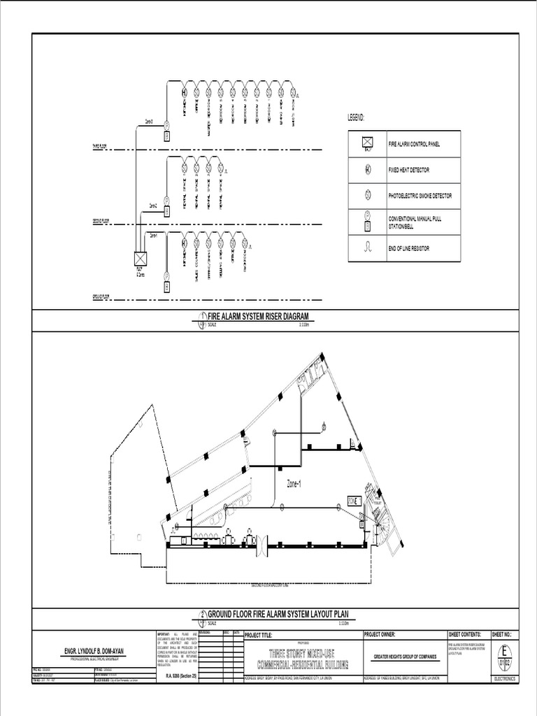 Ground Floor Fire Alarm Layout Plan | PDF | Public Safety | Equipment