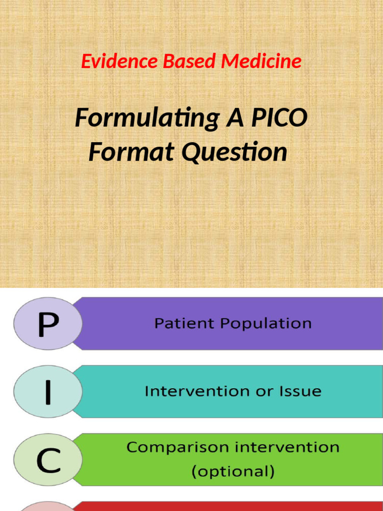 PICO Questions in Evidence-Based Medicine | PDF | Gastroesophageal ...