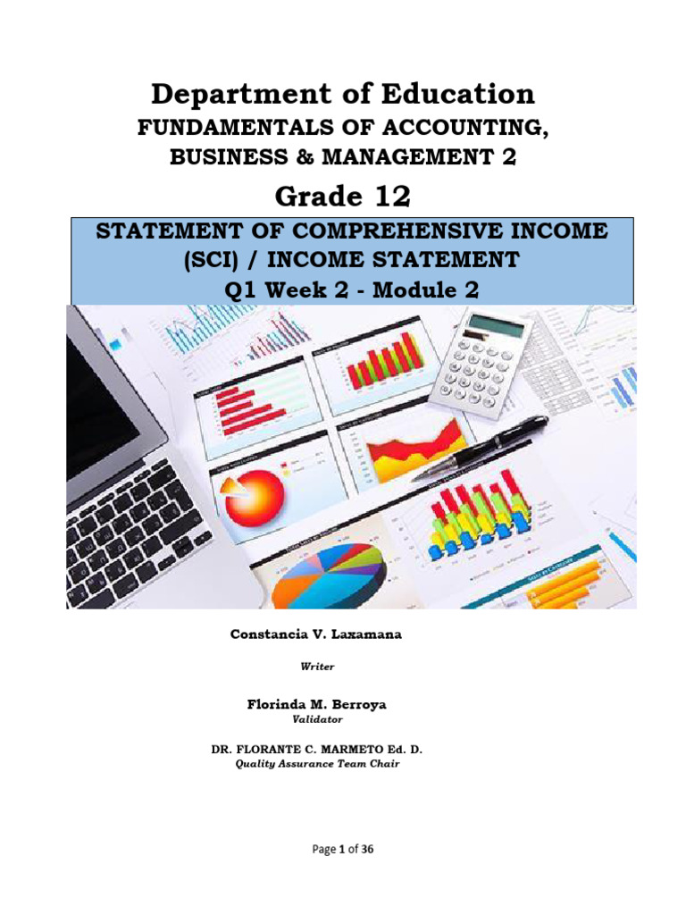 Grade 12 Income Statement Guide | PDF | Debits And Credits | Income ...
