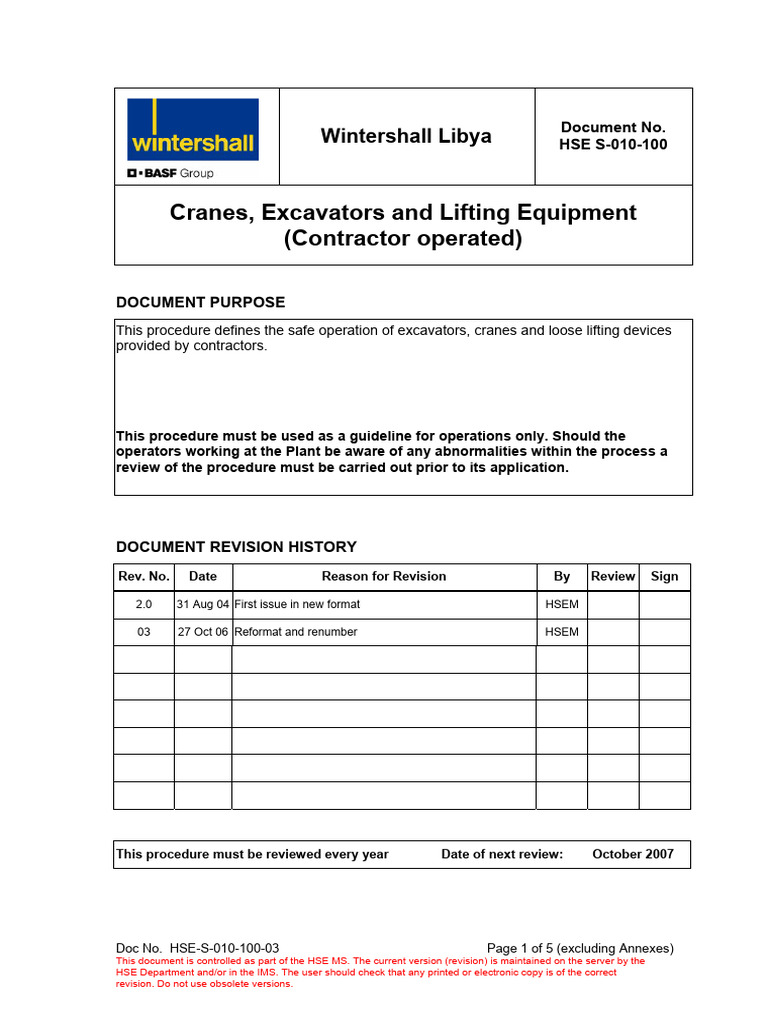 Safe Operation of Lifting Equipment | PDF | Crane (Machine)