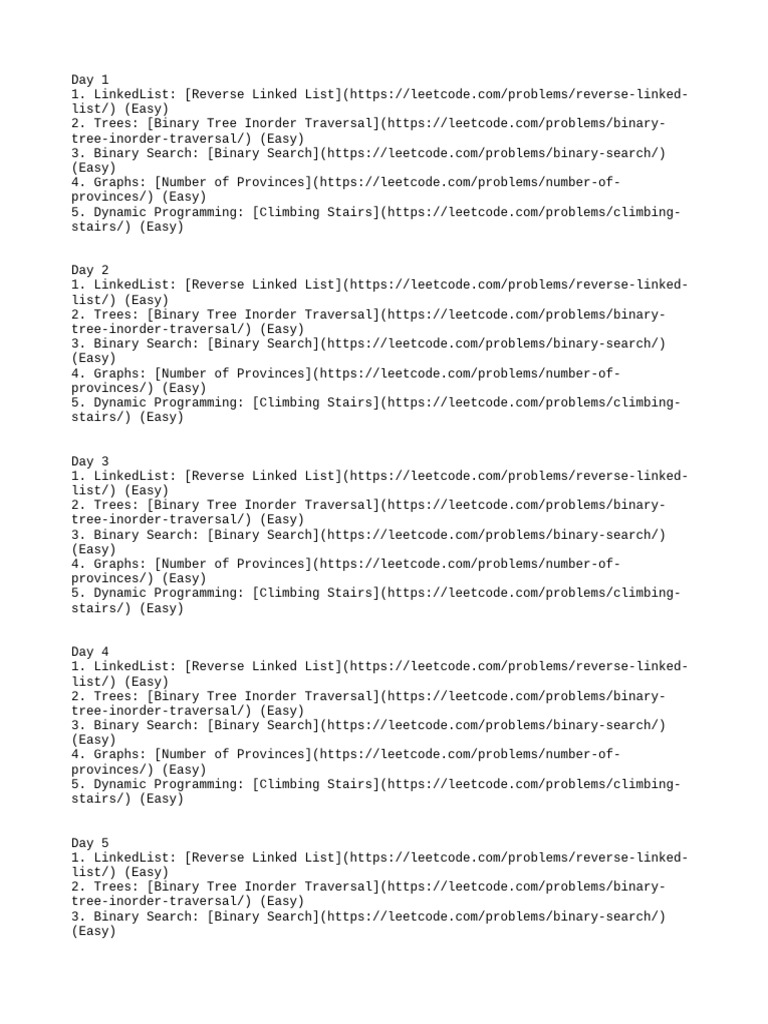 LeetCode Easy Problems Overview | PDF | Algorithms And Data Structures