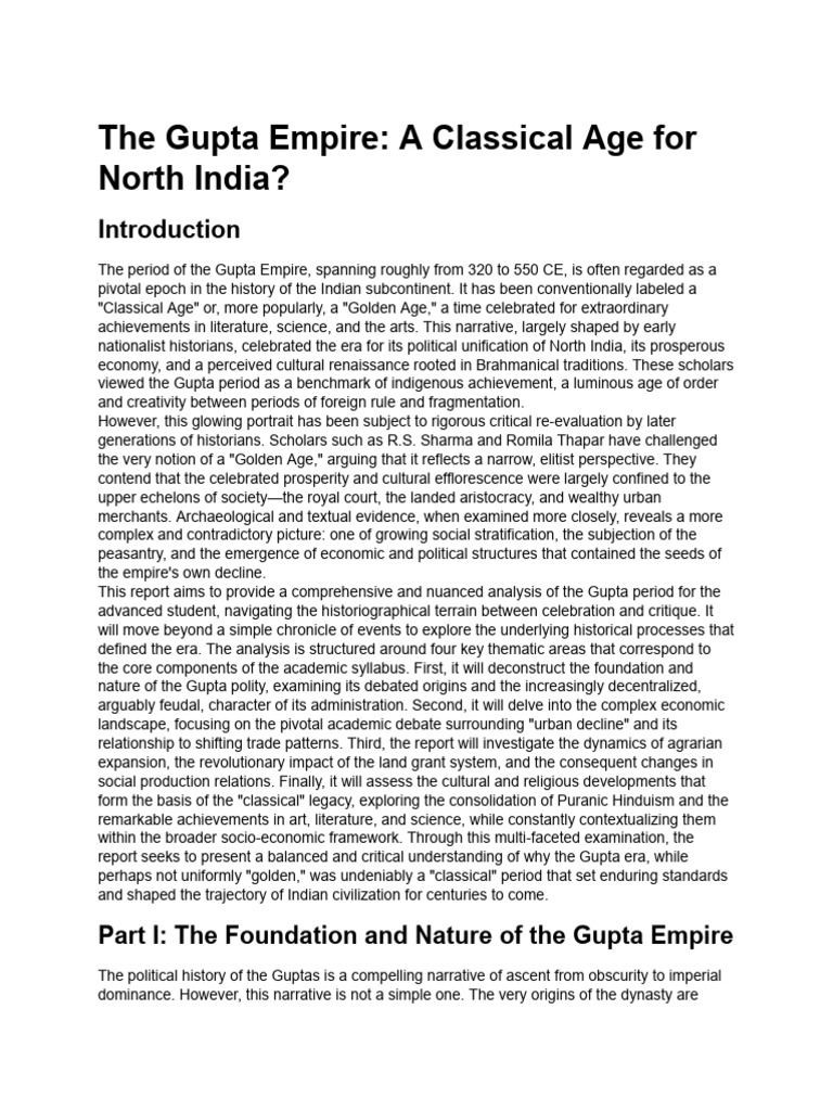Gupta Empire: A Critical Analysis | PDF