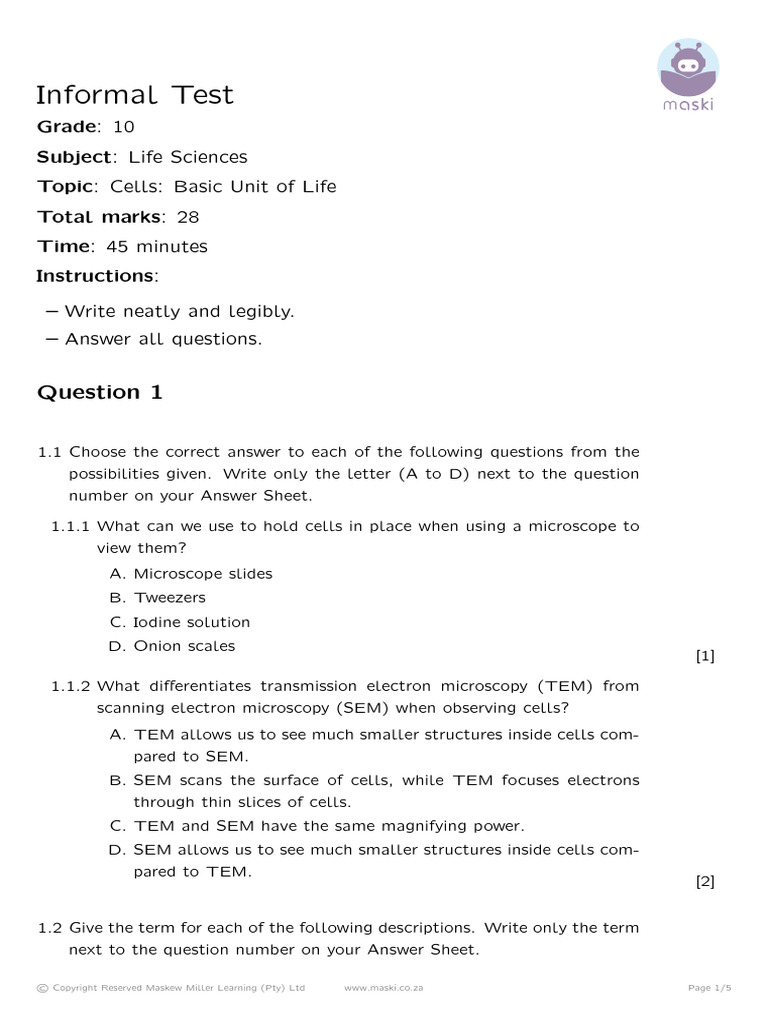Informal_test_40_20250314054948_250314_080209 | PDF | Cell (Biology ...