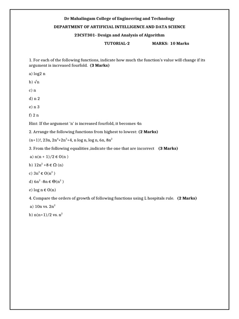 Tutorial 2 | PDF