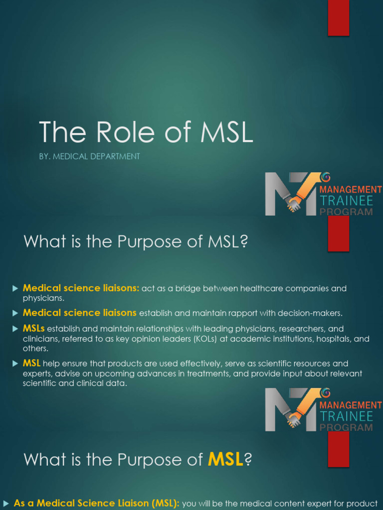 Understanding the MSL Role | PDF | Clinical Trial | Social Programs