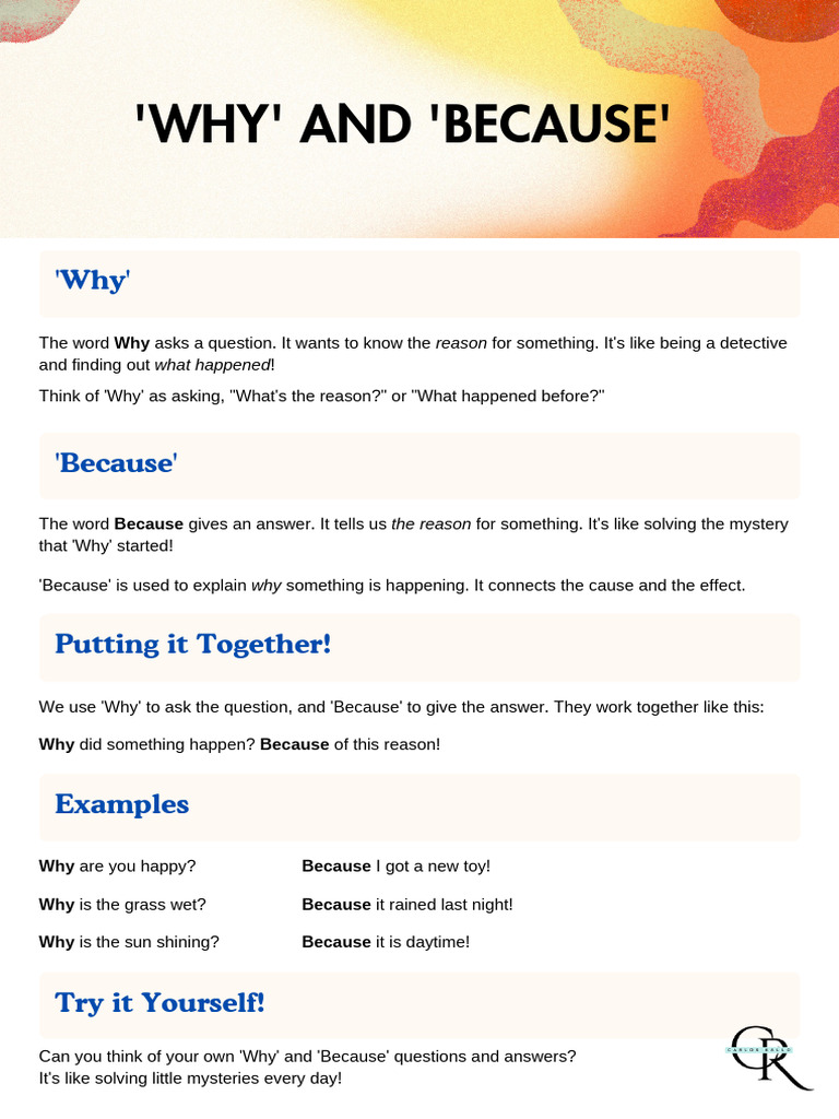 5º 'Why' and 'Because' | PDF