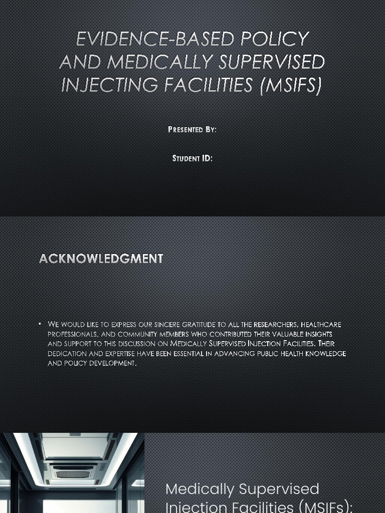 Medically Supervised Injection Facilities Overview | PDF | Health Care ...