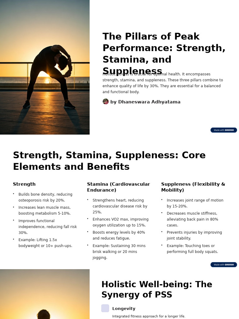 The Pillars of Peak Performance Strength Stamina and Suppleness | PDF