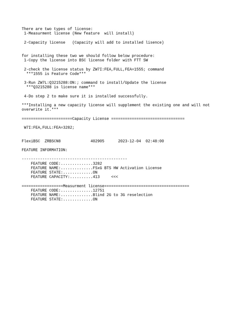 BSC License Installation Guide | PDF