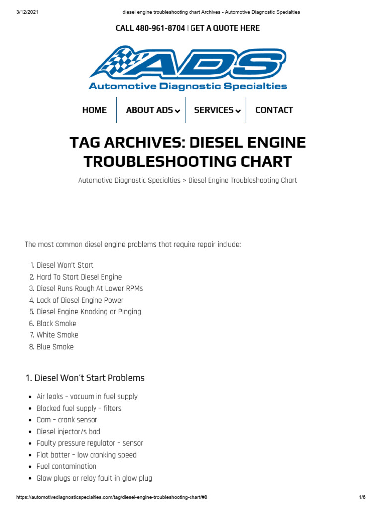 Diesel Engine Troubleshooting Guide | PDF | Diesel Engine | Fuel Injection