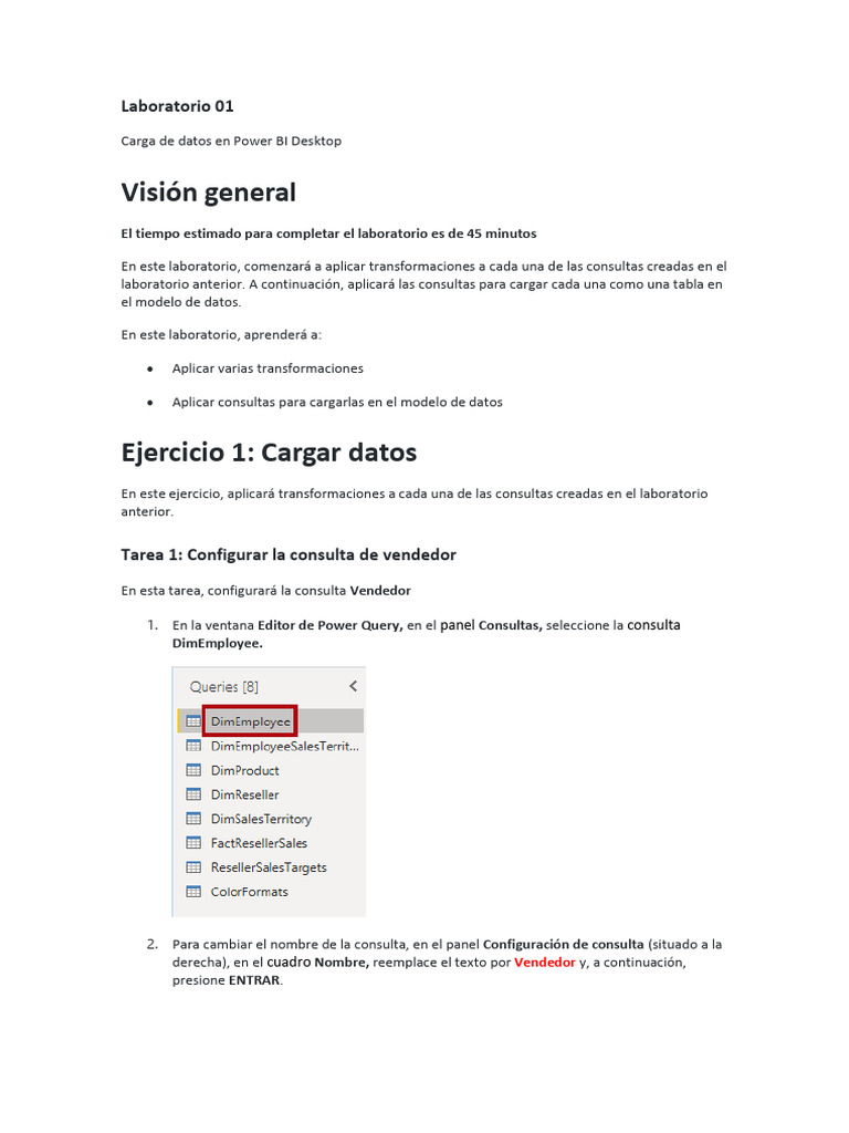 Carga y Transformación de Datos en Power BI | PDF | Ventana ...