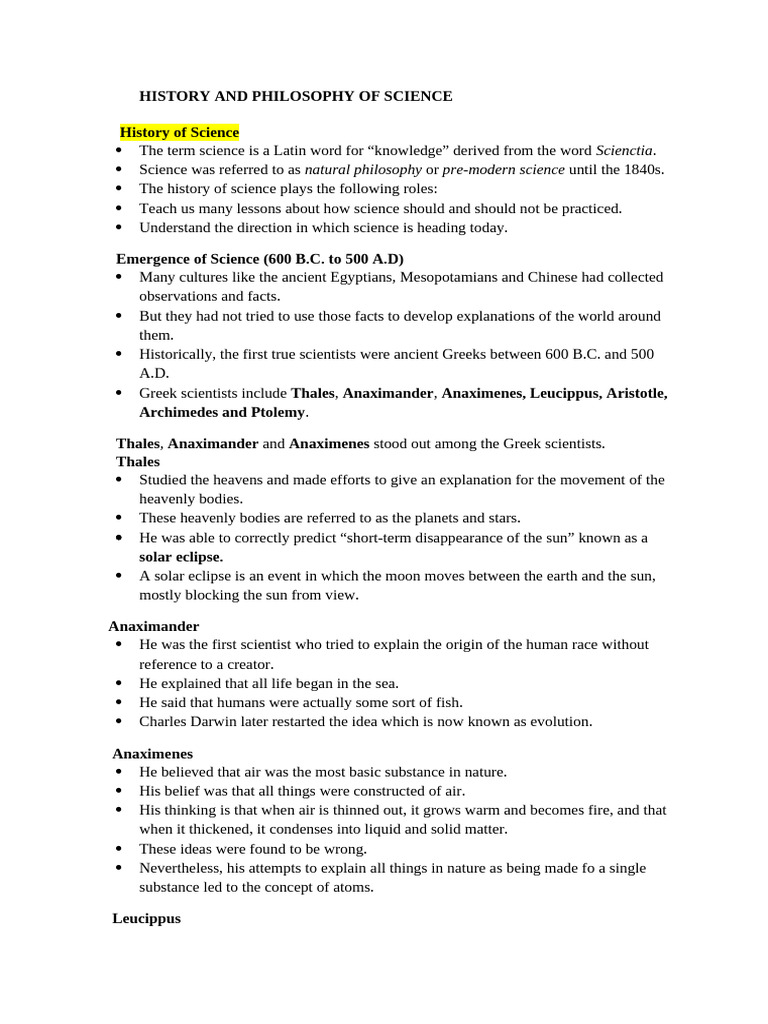 History and Philosophy of Science | PDF | Twin | Heliocentrism