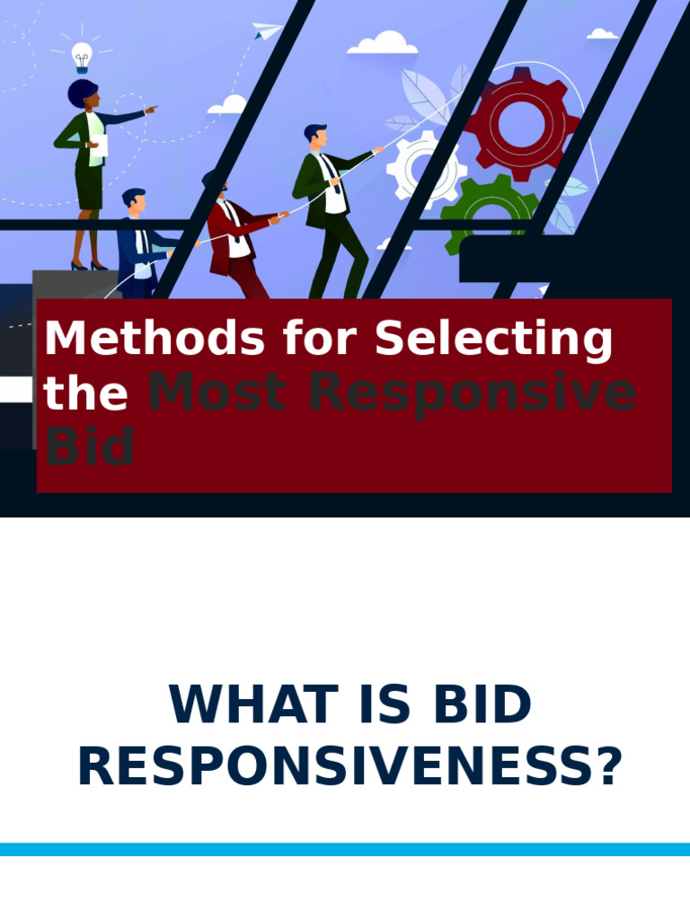 Bid Responsiveness Selection Methods | PDF | Public–Private Partnership ...